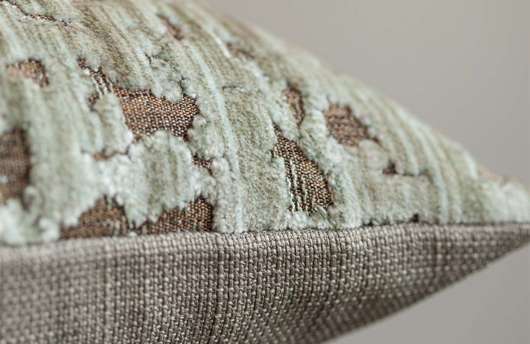 MrsMe Wonderlust cushion cover Leaves Jade detail1